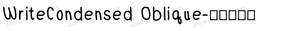 WriteCondensed Oblique字体转换